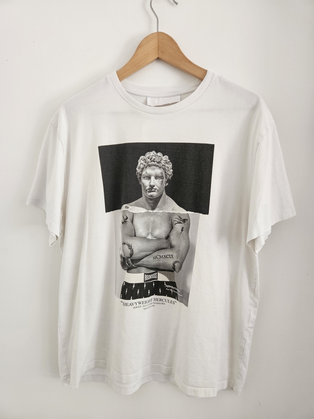 Neil Barrett Shirt Mens Medium Heavyweight Hercules Sculpted Warriors